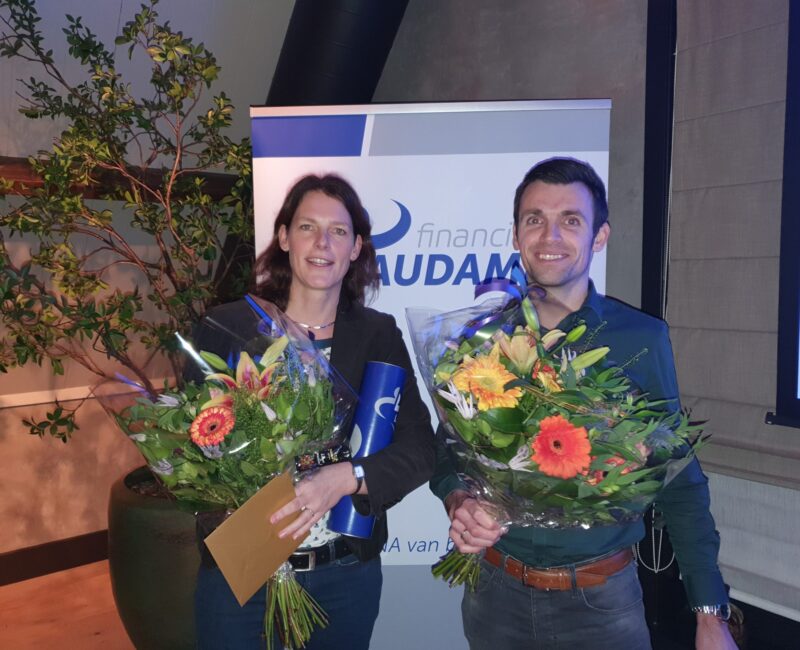 Marloes en Geerten na hun 15-jarig en 5-jarig jubileum bij Laudame Financials